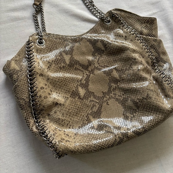 Michael Kors Jet Set Chain Faux Snakeskin Shoulder Tote - Picture 3 of 11